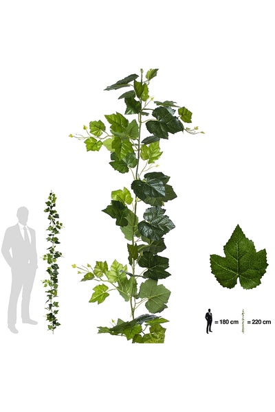 Roberto Rossi Ghirlanda artificiala vita de vie 220 cm verde cu protectie UV
