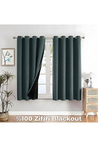 MebelPort Curtain 100% Αδιαφανής Κουρτίνα Φόντου με Κρίκους για Τοποθέτηση Μο...