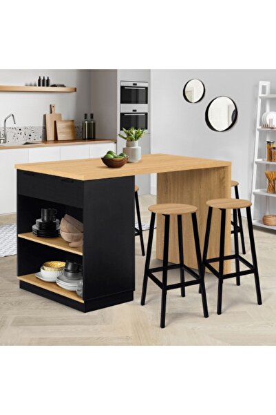 Tdesigno Milena Mutfak Adası - Alt Modül 120 Cm Antrasit