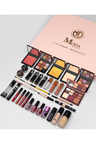 Moda Beauty بوكس مـودا بيوتي الجديد بِنك روز - 34 قطعة