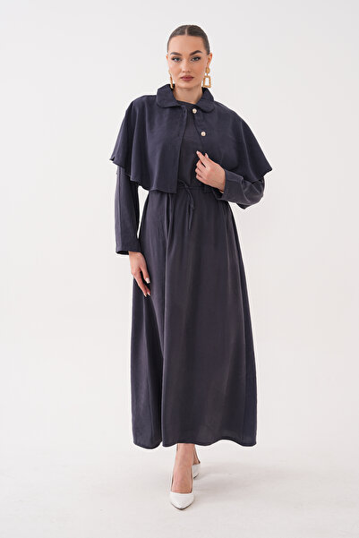 Mega Life Modal Woven Dress with Cape Detail