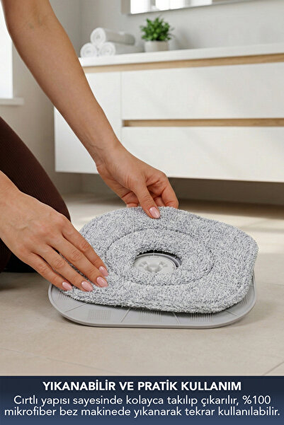 Lavine (2 Adet) Cool Mop Temizlik Seti %100 Mikrofiber Yedek Bezi
