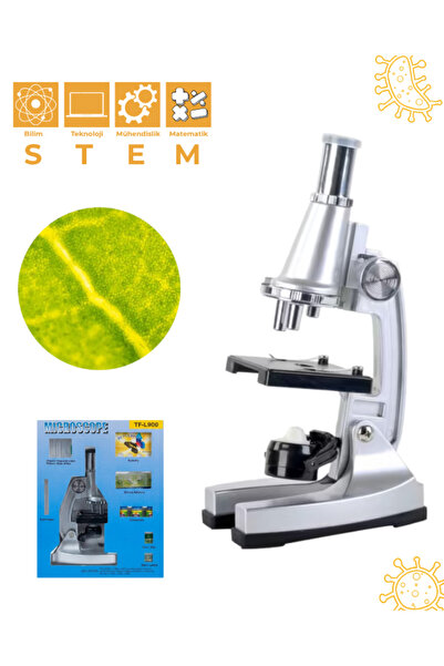 Temel 900X Mikroskop Seti 100X 400X 900X Eğitici Bilim Kiti