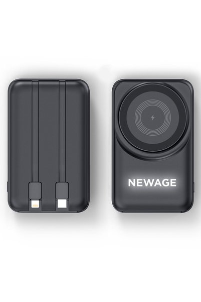 BASKIYERİ 25 Adet KÜÇÜKLER 10.000 MAH SİYAH MAGSAFE ve WIRELESS POWERBANK