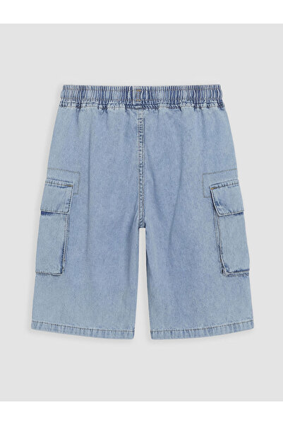 LC Waikiki Beli Lastikli Erkek Çocuk Kargo Jean Şort