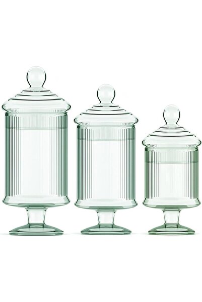 Generics Storage Glass Cookie Jars - 700ml/1300ml/1800ml, Kitchen Canisters f...