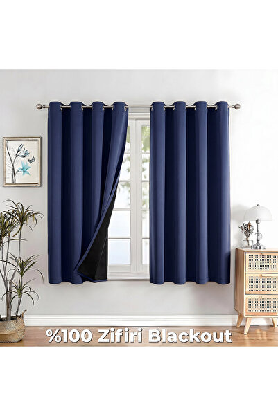 MebelPort Curtain 100% Αδιαφανής Κουρτίνα Φόντου με Κρίκους για Τοποθέτηση Μο...