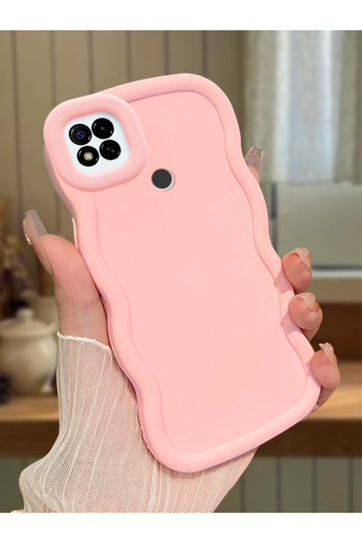 PATTERNOVA Redmi 9C/10A Uyumlu Yüksek Kalite Sade Düz Renk Dalga Kılıf, Tam K...