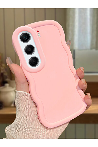 ucuc Tecno Camon 40(CM5) Uyumlu Pembe Silikon Kılıf Kamera Korumalı Darbe Emi...