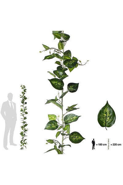 Roberto Rossi Ghirlanda artificiala photos 220 cm verde cu protectie UV