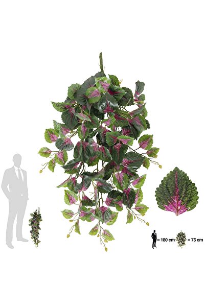 Roberto Rossi Ghirlanda artificiala begonie 75 cm verde - fuchsia cu protecti...