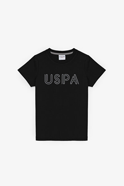 U.S. Polo Assn. Erkek Çocuk Siyah Bisiklet Yaka Basic Tişört 50325556-VR046