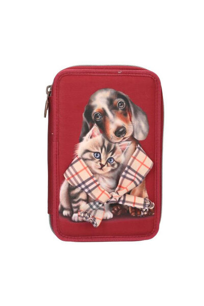 Top Model 2 Katlı İçi Dolu Kalem Çantası Fur Ever Friends 413674