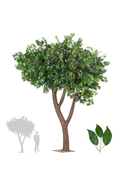 Roberto Rossi Copac artificial H290cm Ficus gigant cu 3 ramificatii, coroana ...