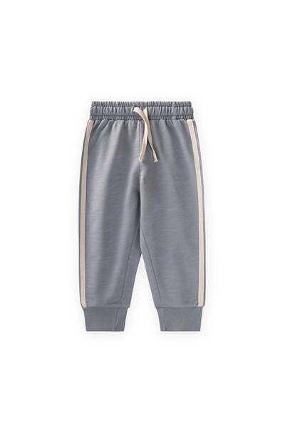 Cigit Φόρμα με λεπτομέρεια σε ρίγες, για ηλικίες 1-10 ετών, γκρι