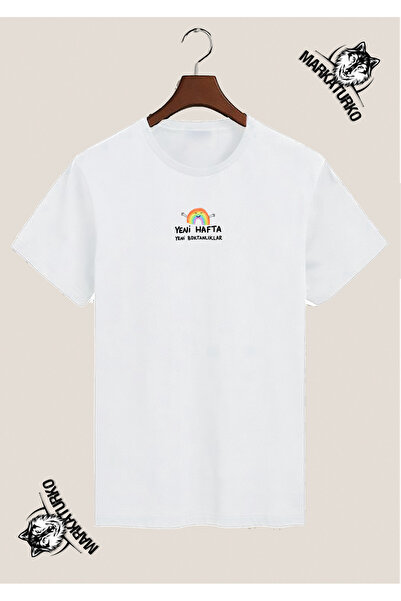 MarkaTurko Witty Quotes Special Design Printed White T-Shirt