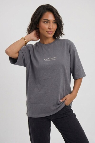 The Champ Clothing Γυναικείο μπλουζάκι oversized CHMP STUDIOS με στάμπα και σ...