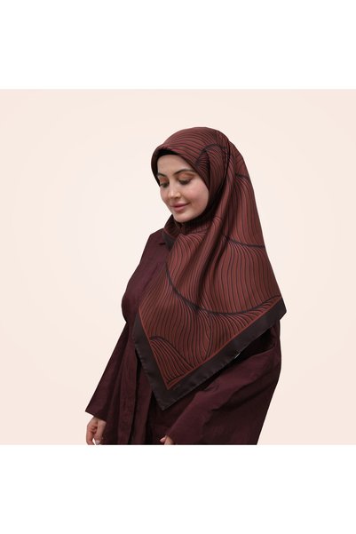 Suay İpek وشاح ساي بوردو سباركلي 16 مومي 100% حرير تويل 90x90