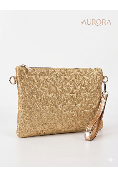 macsoo Μαύρη γυαλιστερή τσάντα χειρός και τσάντα clutch με σχέδιο αστεριών κα...