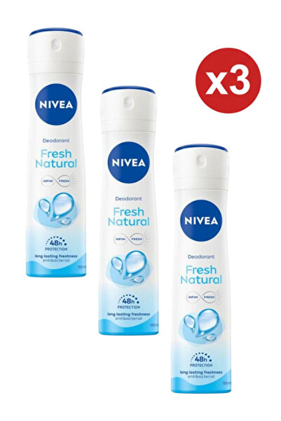 NIVEA x3 Αποσμητικό Αντιιδρωτικό Σπρέι - Φρέσκο, 150 ml