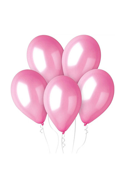Gemar Balloons جمار 100 قطعة بالون وردي معدني