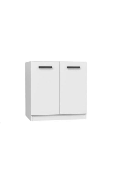 Tdesigno Arya 2 Kapaklı Mutfak Alt Modül -çok Amaçlı Dolap 60 Cm Beyaz