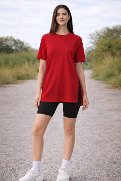 ALEXANDERGARDI Μπλουζάκι με λαιμόκοψη και πλαϊνά σκισίματα