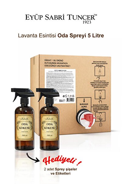 Eyüp Sabri Tuncer Lavantalı Oda Spreyi 5 Litre ve 2 Adet Yedek Şişe