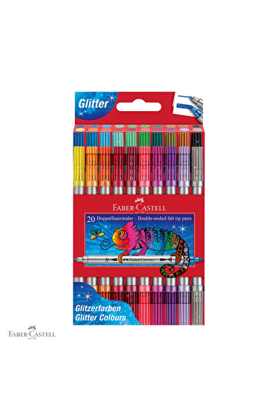 Faber Castell Set de 20 de markere Faber-Castell cu vârf dublu, cu efect de s...