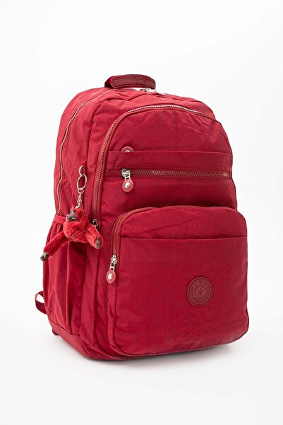 NEMO BAGS Unisex Red Backpack School Bag Laptop and Travel Bag Waterproof Spo...