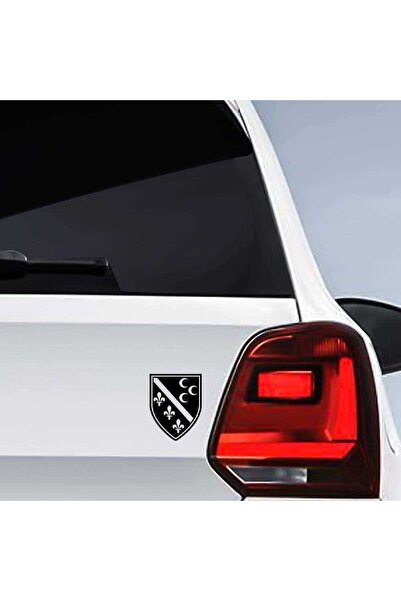 Asilmeydan Bosna Sancak Zambak ve Üç Hilalli Amblemi Oto Sticker, Araba, Etik...