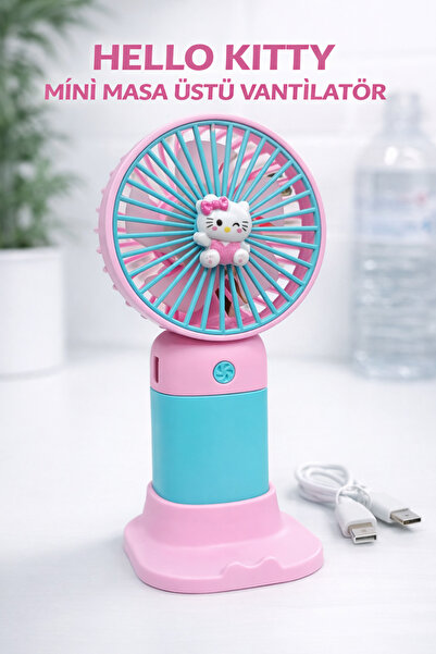 fitfiyat Hello Kıtty Figürlü Taşınabilir Standlı Serinletici Fan 3 Hız Ayarlı...