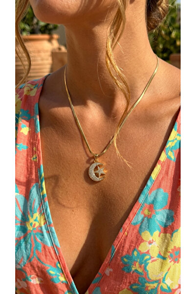 İNN JEWELLERY Çelik Kolye Kararmaz Antialerjik Vintage Zirkon Figürlü (2 YIL ...