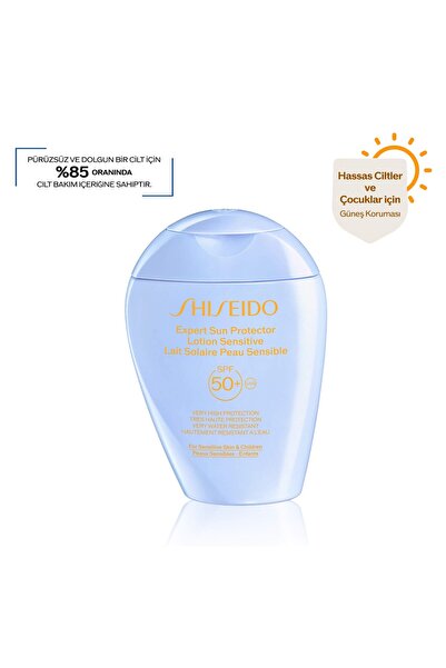 Shiseido SUN PROTECTOR LOTION SENSITIVE SPF50+Hassas Ciltler Çocuklar İçin Su...