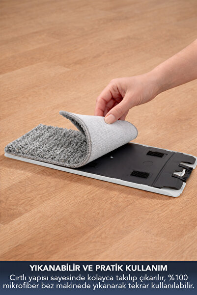 Lavine (2 Adet) Flat Mop Temizlik Seti %100 Mikrofiber Yedek Bezi Tablet Mop Yedek Bezi