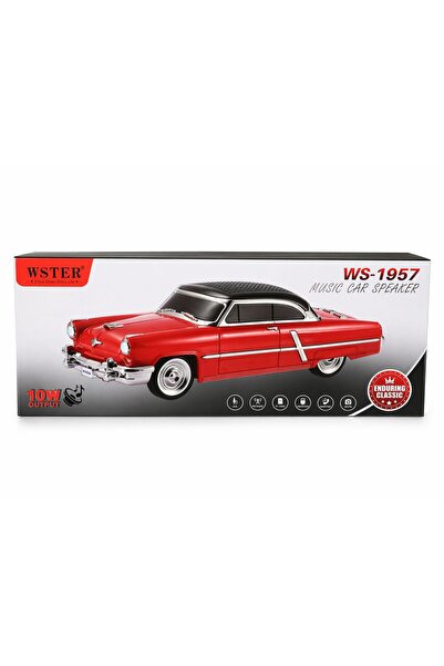 GenelTedarik wster ws-1957 bluetooth araç tasarımlı hoparlör 10w