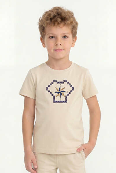 Modmey Παιδικό μπλουζάκι με στάμπα και κοντά μανίκια για αγόρια B3