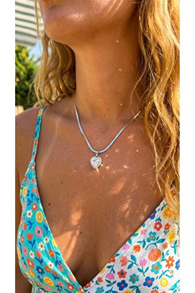 İNN JEWELLERY قلادة فولاذية مقاومة للصدأ ومضادة للحساسية بتصميم عتيق مرصع بال...