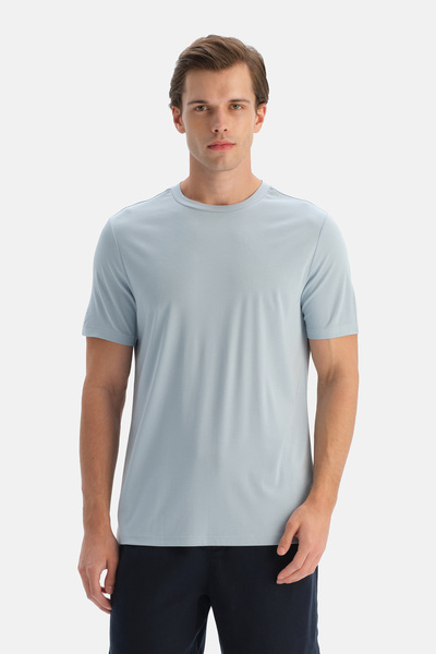 Dagi Ανοιχτό μπλε μπλουζάκι Cool Touch με λαιμόκοψη ποδηλατικού τύπου