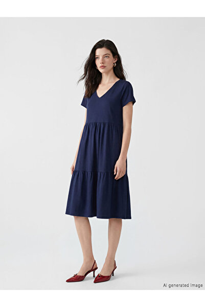 LC Waikiki V Neck Fold Dress