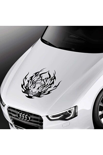 Asilmeydan Alev Desenli Kaplan Kaput Sticker - Oto, Araba, Etiket, Aksesuar, ...