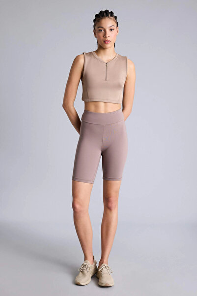 DeFacto Z6741AZBN532 Καφέ αθλητικό κολάν Biker που αγκαλιάζει τη μέση