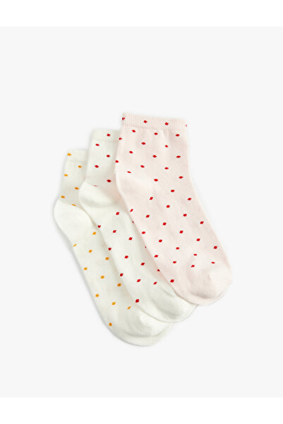 Koton Σετ 3 βαμβακερών κάλτσες πουά
