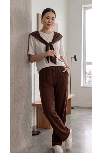 COMS'S Women's Double Suit with Shawl Detail and Wide-Legged Trousers