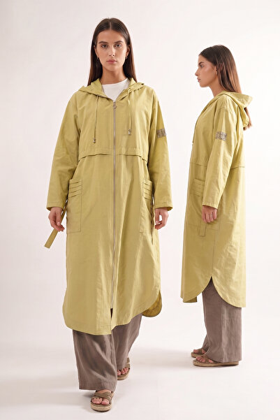 Ceremony Pleated Pocket Safari Cap with Metal Buckle 821 Yellow