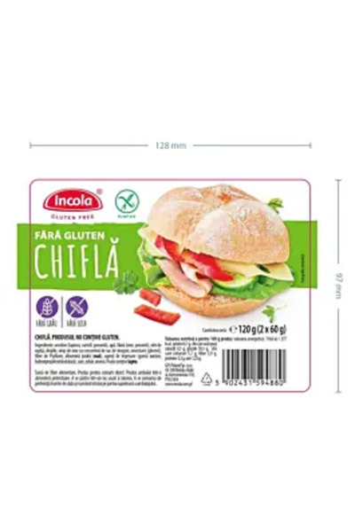 INCOLA Kaiser Gluten Free Bun 2X60Gr