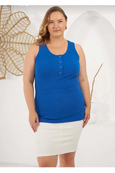 PARKDERİN Plus Size Cotton Tank Top