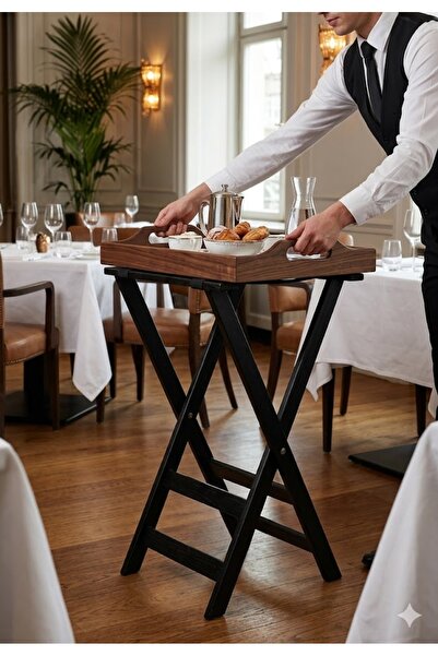 Generic Tray Stand Foldable, Pinewood, Light Duty