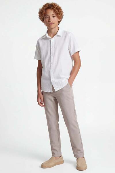 PAULMARK Παντελόνι για αγόρια κλασικό με μισό ελαστικό στη μέση