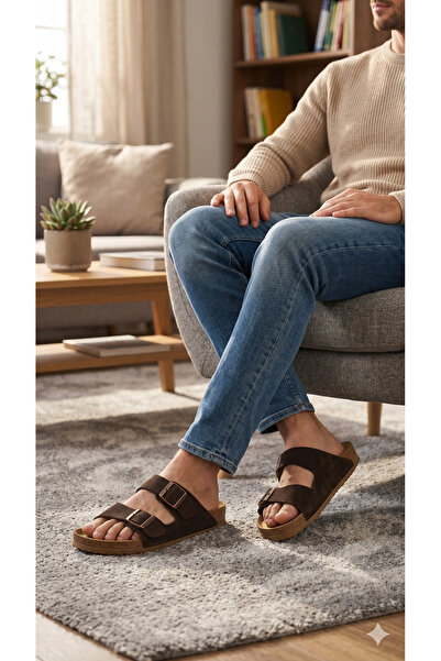 VIAJERO Ανδρικές καλοκαιρινές καθημερινές παντόφλες με διπλό λουράκι που ρυθμ...